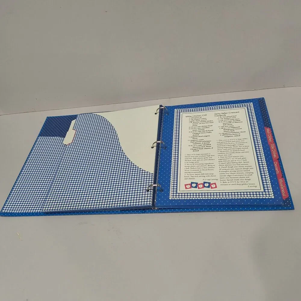 Pillsbury Doughboy Deluxe Recipe Keeper 3 Ring Binder with Cards Dividers